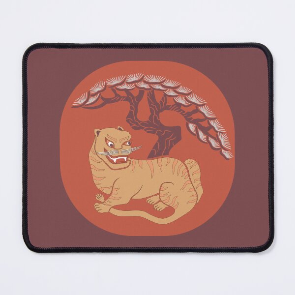 Item preview, Traditional Korean Minhwa Tiger and Pine Tree Art – Symbol of Luck, Protection and Prosperity designed and sold by allpalgo.