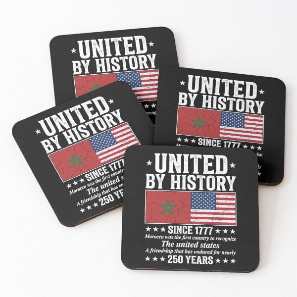 Item preview, United By History Morocco United States Friendship 1777 American Moroccan Heritage designed and sold by SofenArt.