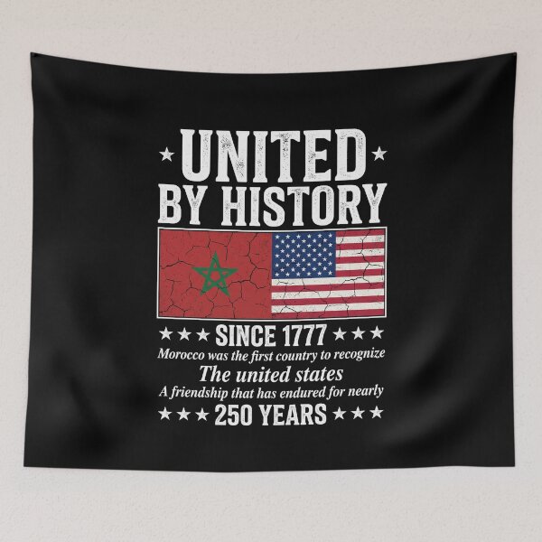 Item preview, United By History Morocco United States Friendship 1777 American Moroccan Heritage designed and sold by SofenArt.
