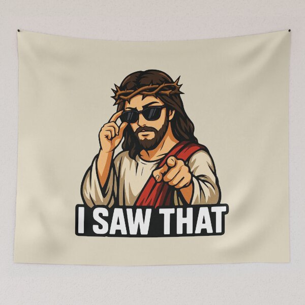 Artikelvorschau, Jesus sah das entworfen und verkauft von plushism.