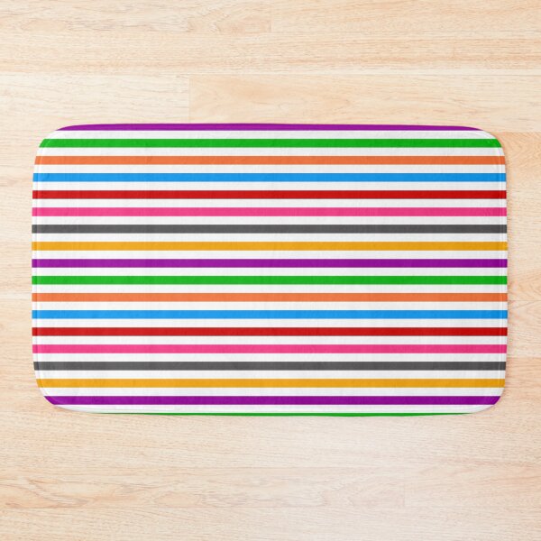 Item preview, Rainbow Colorful Stripes Lines Pattern - White  designed and sold by PatternTitan.