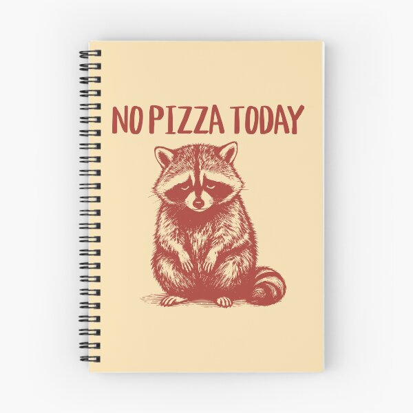 Item preview, No Pizza Today Sad Raccoon Funny Foodie Food Lover Humor designed and sold by KLArtzStore.
