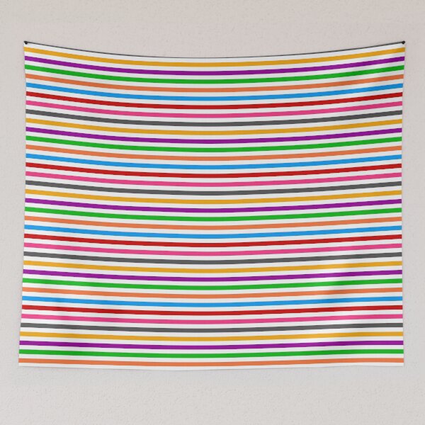 Item preview, Rainbow Colorful Stripes Lines Pattern - White  designed and sold by PatternTitan.
