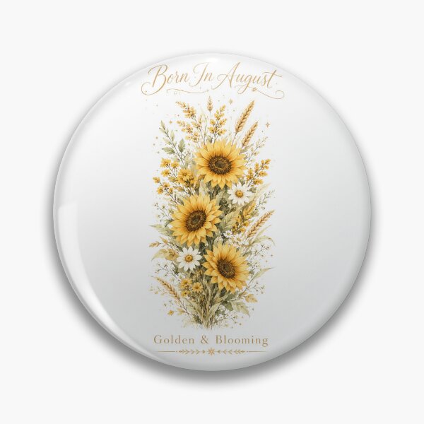 Item preview, Born In August Birthday Gift for Her — Golden Wildflowers Floral designed and sold by DreamelleStudio.