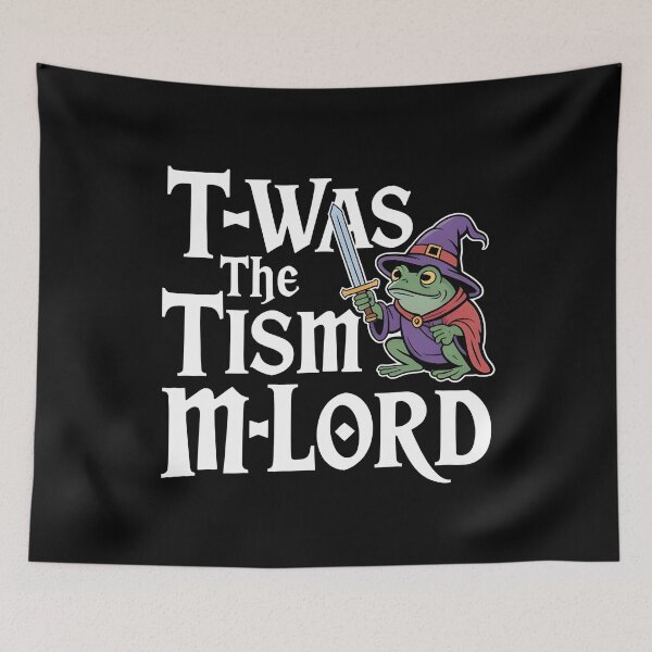 Item preview, T'was The 'Tism M'Lord Fantasy Frog Wizard Funny Autism designed and sold by Redgiant87x.