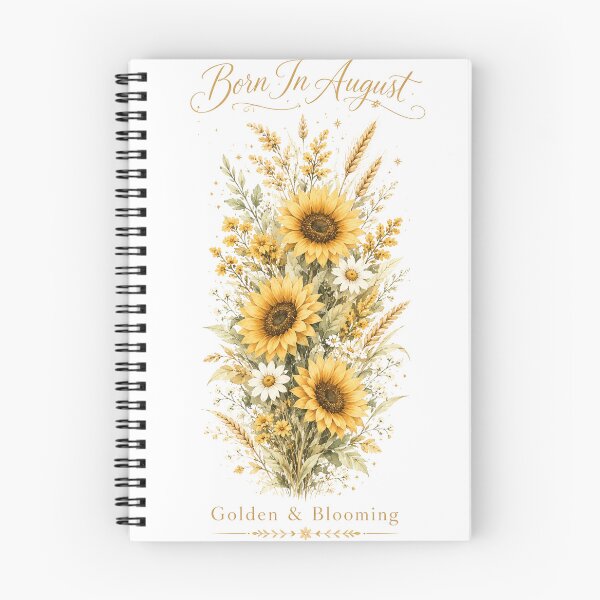Item preview, Born In August Birthday Gift for Her — Golden Wildflowers Floral designed and sold by DreamelleStudio.