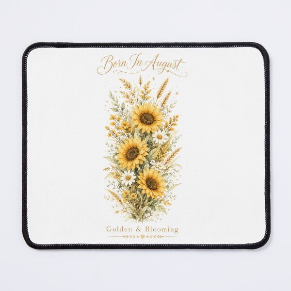 Item preview, Born In August Birthday Gift for Her — Golden Wildflowers Floral designed and sold by DreamelleStudio.