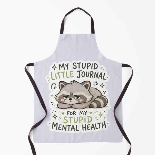 Item preview, My Stupid Little Journal for My Stupid Mental Health - Cute Raccoon Snarky Mental Health designed and sold by thecatcouch.