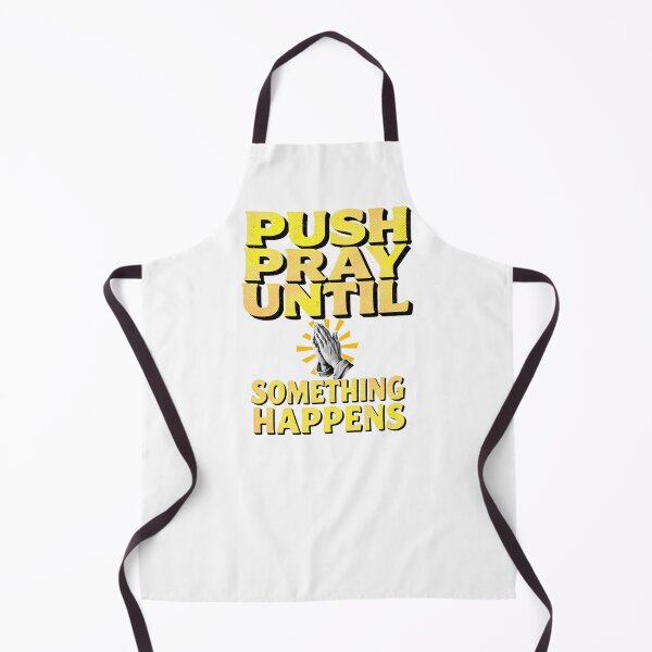 Item preview, Push Pray Until Something Happens Praying Hands Vintage Christian Quote designed and sold by Magda-Creates.