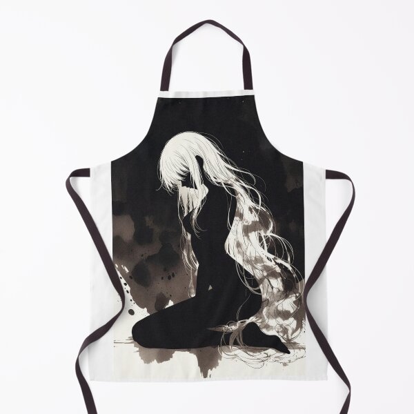 Item preview, Kneeling in the Dark, Anime Girl Silhouette designed and sold by Amber Sky Creations.