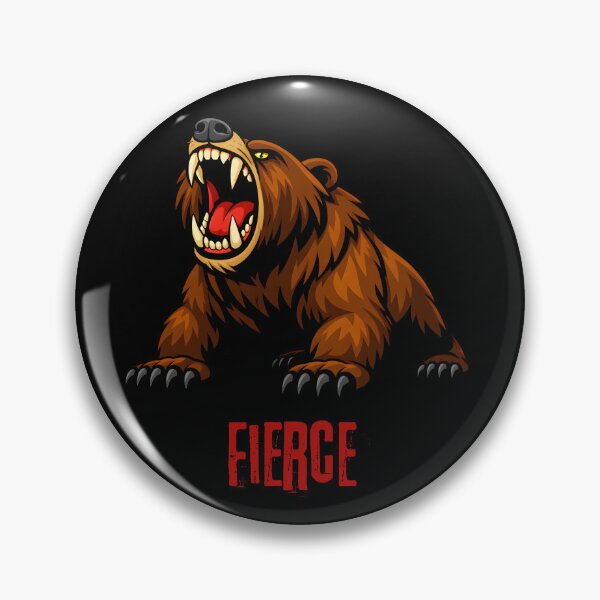 Item preview, Fierce Roaring Grizzly Bear Sticker and T-Shirt designed and sold by ROARSOME DESiGNS.