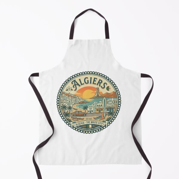 Item preview, Vintage Algiers Algeria Retro White City Travel Badge designed and sold by EverBranz-stor.