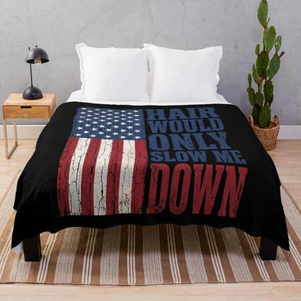 Item preview, Hair Would Only Slow Me Down American Flag Veteran Patriot designed and sold by SofenArt.