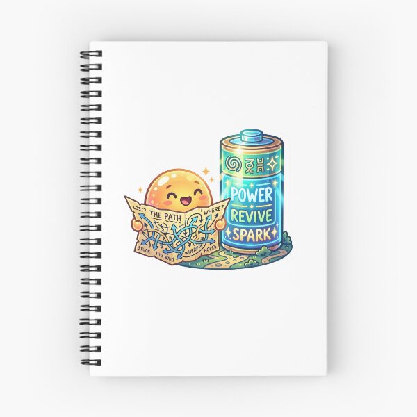 Item preview, Lost but Recharged – Cute Adventure Energy Sticker designed and sold by CuteRage.