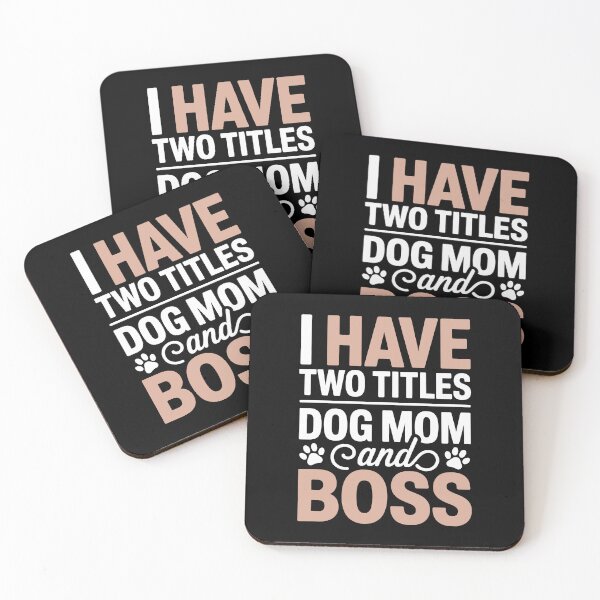 Item preview, i have two titles: dog mom and boss designed and sold by jkrphoto.