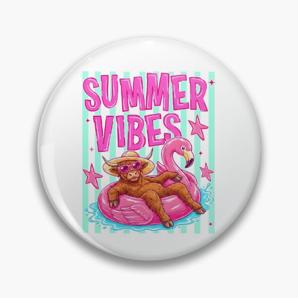 Item preview, Summer Vibes Highland Cow designed and sold by CharmiA Fox.