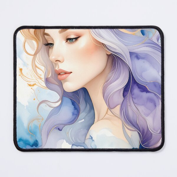 Item preview, Ethereal Watercolor Goddess Gold Foil designed and sold by ToxicInkArt.