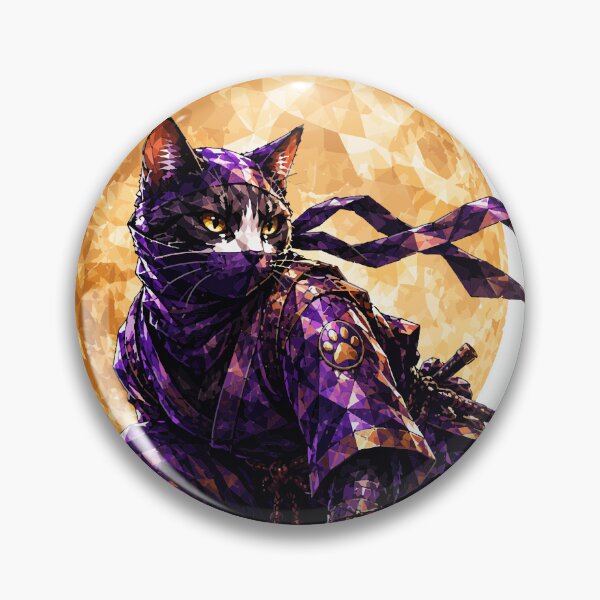 Item preview, Moonlit Ninja / Samurai Cat Collection designed and sold by ValentynaTyshenkoArt.