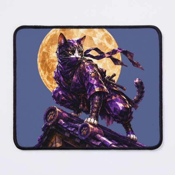Item preview, Moonlit Ninja / Samurai Cat Collection designed and sold by ValentynaTyshenkoArt.