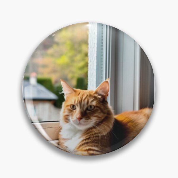 Item preview, Animals - Ginger and White Cat, Contemplation on a Windowsill designed and sold by DoodyPets.