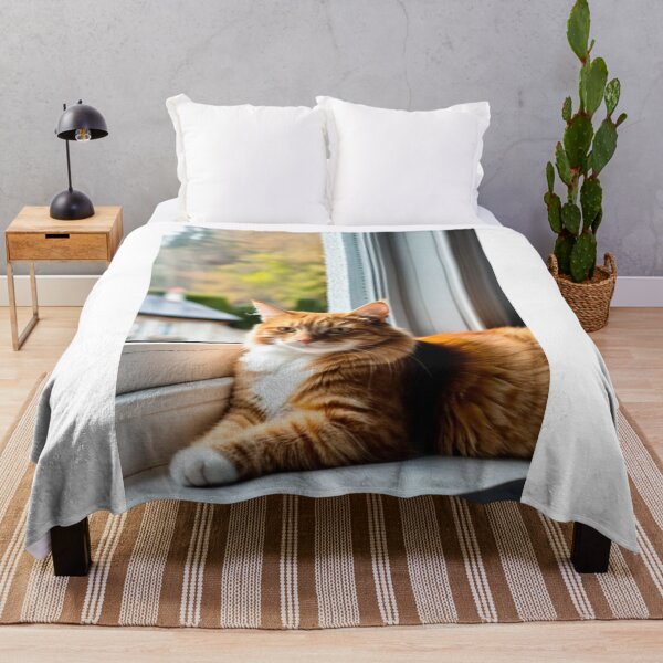 Item preview, Animals - Ginger and White Cat, Contemplation on a Windowsill designed and sold by DoodyPets.