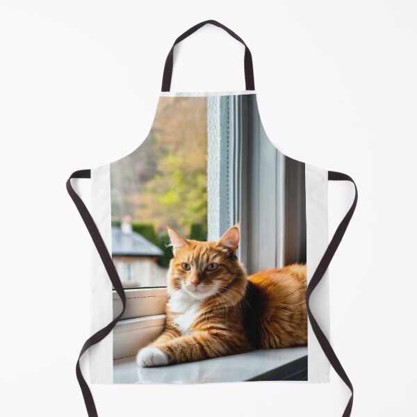 Item preview, Animals - Ginger and White Cat, Contemplation on a Windowsill designed and sold by DoodyPets.