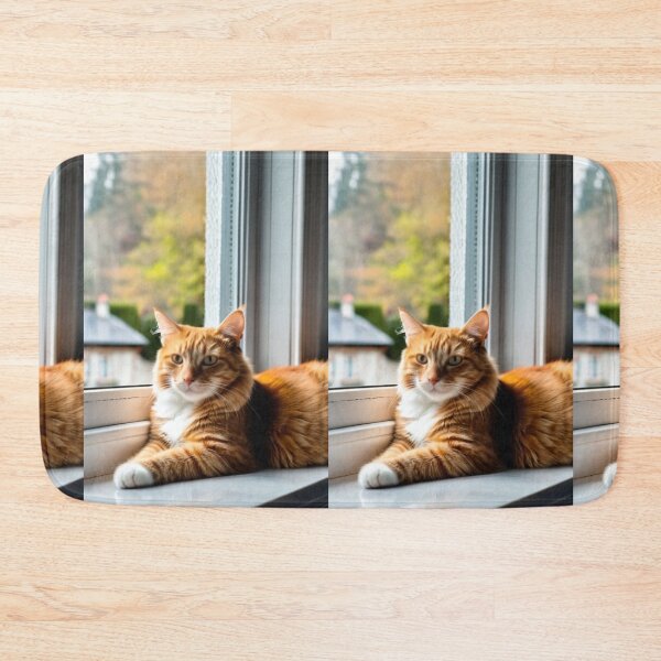 Item preview, Animals - Ginger and White Cat, Contemplation on a Windowsill designed and sold by DoodyPets.