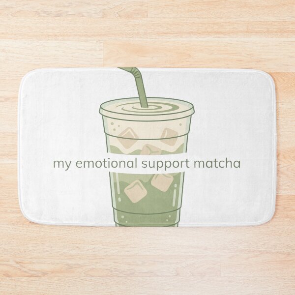 Item preview, My Emotional Support Matcha Iced Latte Aesthetic Vector designed and sold by The Cozy Chapter.