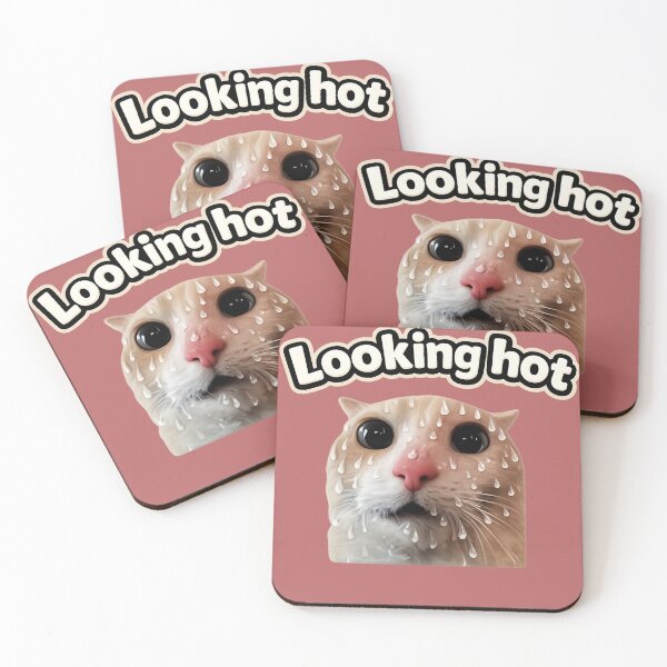 Item preview, Looking Hot, Feeling Not – Funny Anxious Cat  designed and sold by jeehh.
