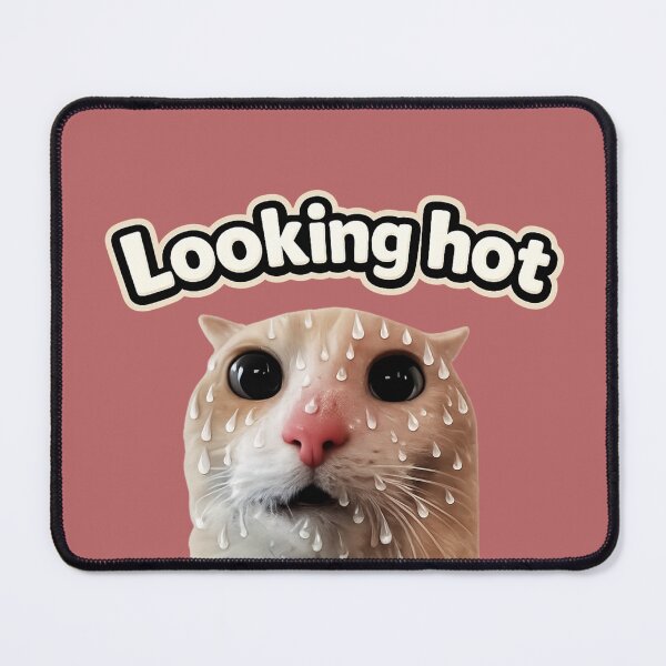Item preview, Looking Hot, Feeling Not – Funny Anxious Cat designed and sold by jeehh.