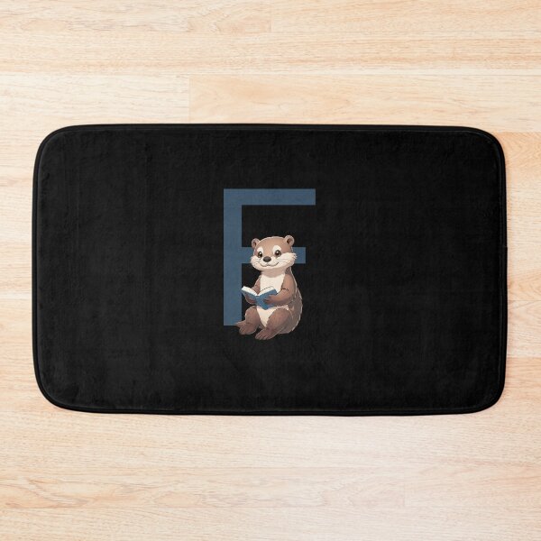 Item preview, Otter Reading Book Letter F designed and sold by Timowo Studio | Fine Line Wildlife Art & Modern Nature Graphics.