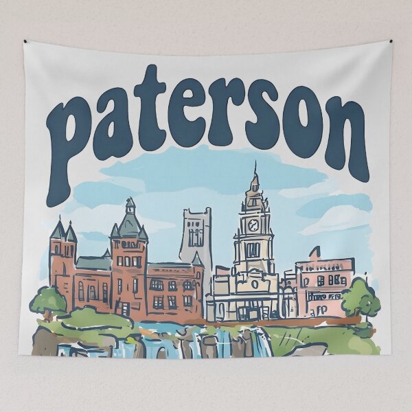 Item preview, Paterson New Jersey Cute Pastel Skyline designed and sold by HowToCanadian.
