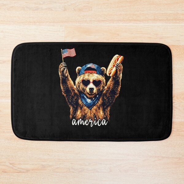 Item preview, Feral Bear Patriotic USA Funny Hot Dog Independence Day  designed and sold by MotivaChic.