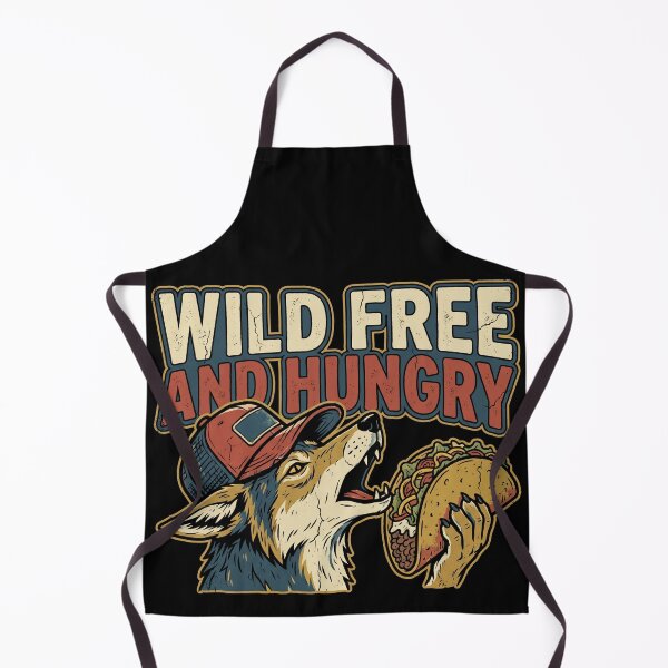 Item preview, Wild Free And Hungry Funny Wolf Taco Shirt designed and sold by TeNovaStudio ⭐⭐⭐⭐⭐.