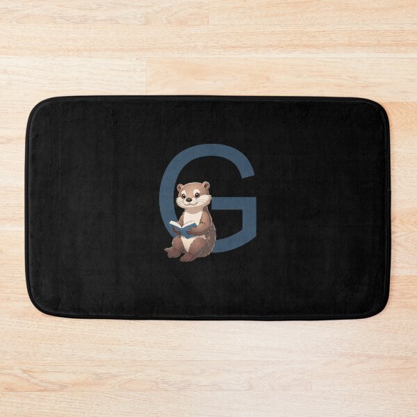 Item preview, Otter Reading Book Letter G designed and sold by Timowo Studio | Fine Line Wildlife Art & Modern Nature Graphics.
