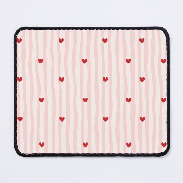 Item preview, Pink Stripe Red Heart Valentine Pattern designed and sold by Ioanna-Studio.