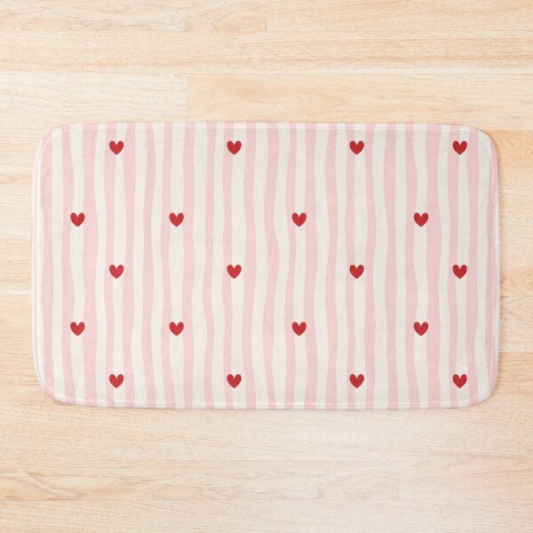 Item preview, Pink Stripe Red Heart Valentine Pattern designed and sold by Ioanna-Studio.