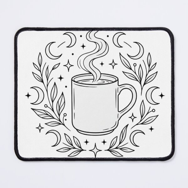 Item preview, The Coffee Tarot Card Minimalist Celestial Occult Art designed and sold by The Cozy Chapter.