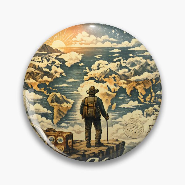Item preview, Vintage Wanderlust World Travel Adventure designed and sold by ali prints.