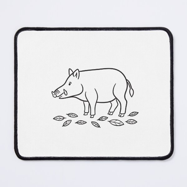 Item preview, Forest Boar with Tusks Among Fallen Leaves designed and sold by rasagamastore.