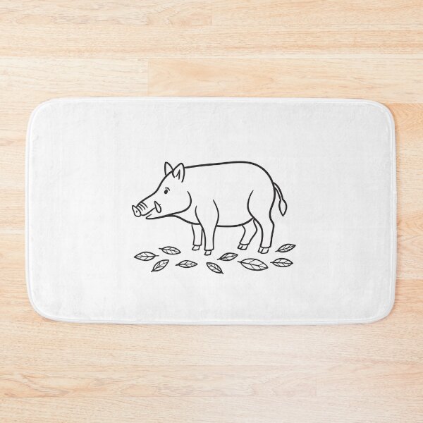 Item preview, Forest Boar with Tusks Among Fallen Leaves designed and sold by rasagamastore.