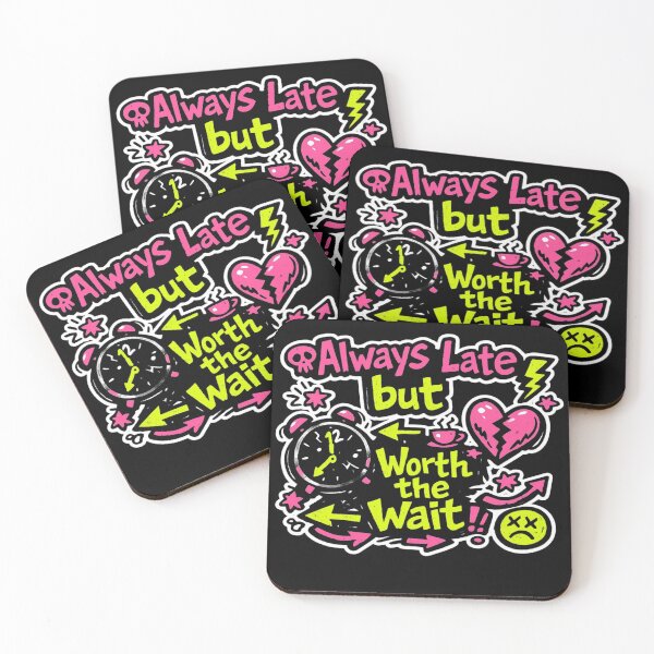 Item preview, Always Late But Worth the Wait – Chaotic Anti‑Design Sticker designed and sold by Timeless Junction.
