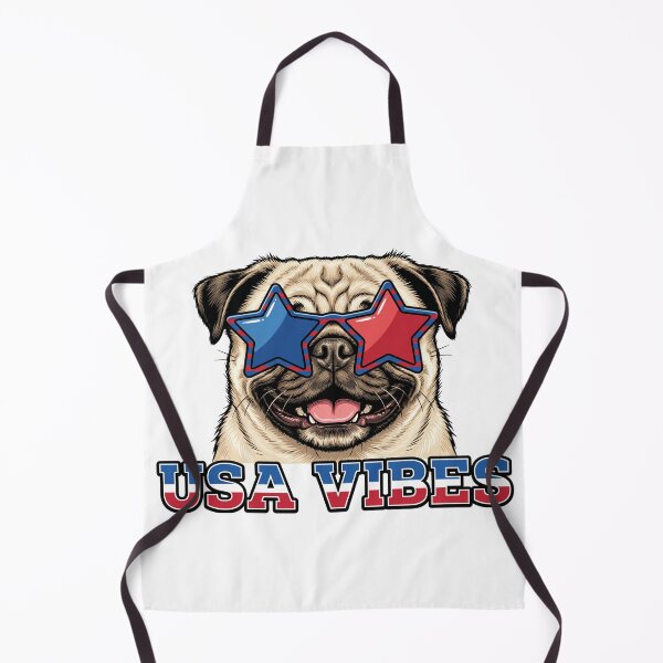 Item preview, 4th of July Pug Dog American Flag Art designed and sold by TeNovaStudio.