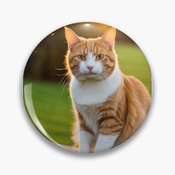 Item preview, Animals - Ginger and White Cat, Golden Hour Serenity designed and sold by DoodyPets.