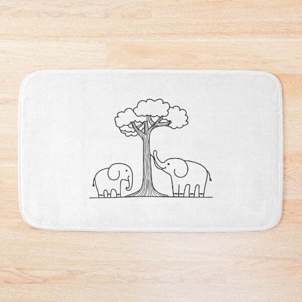 Item preview, A group of elephants with tusks standing next to a tall tree designed and sold by rasagamastore.