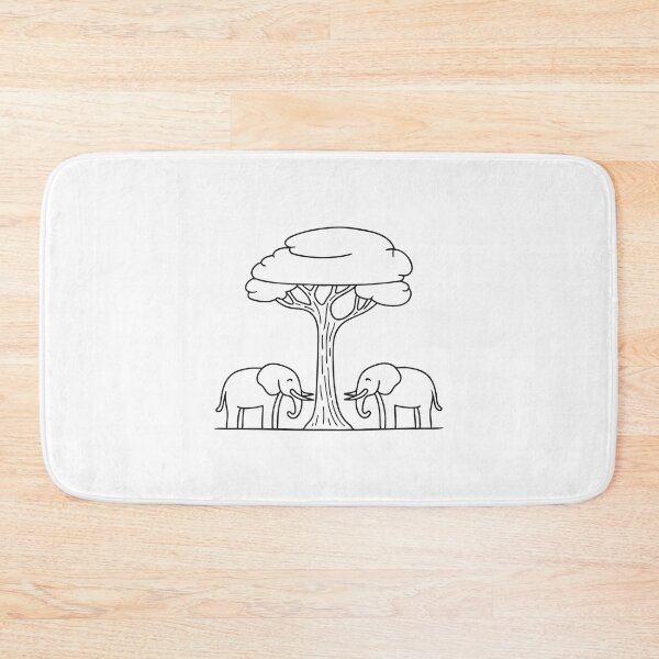 Item preview, Herd of Elephants Gathered Near Tree designed and sold by rasagamastore.