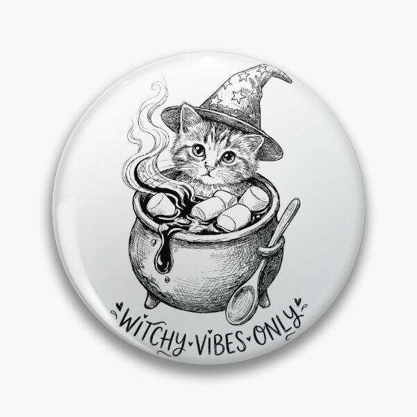 Item preview, Tea-Time Cauldron Cat - Kawaii Witch designed and sold by bapupa.