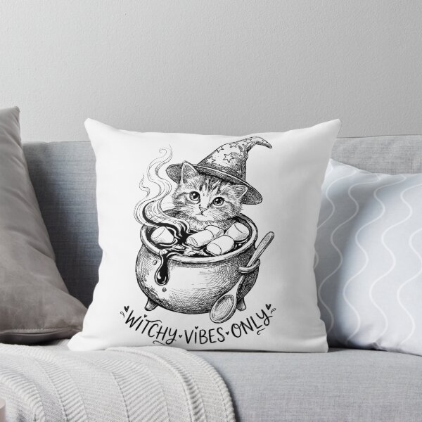 Item preview, Tea-Time Cauldron Cat - Kawaii Witch designed and sold by bapupa.