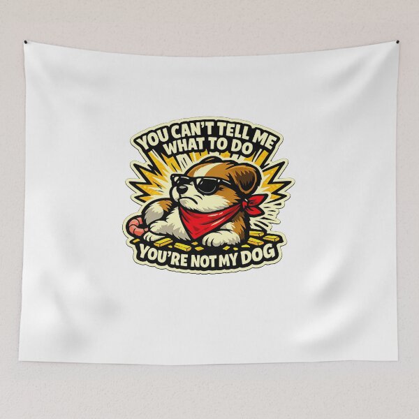 Item preview, Rebellious Puppy You Are Not My Dog Funny Sticker designed and sold by MIROUZ2000.