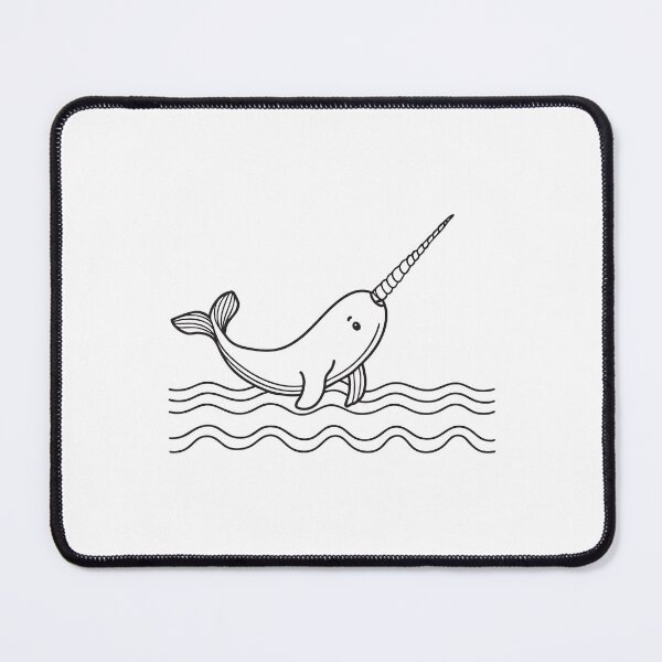 Item preview, Narwhal Gliding Beneath Ocean Surface designed and sold by rasagamastore.